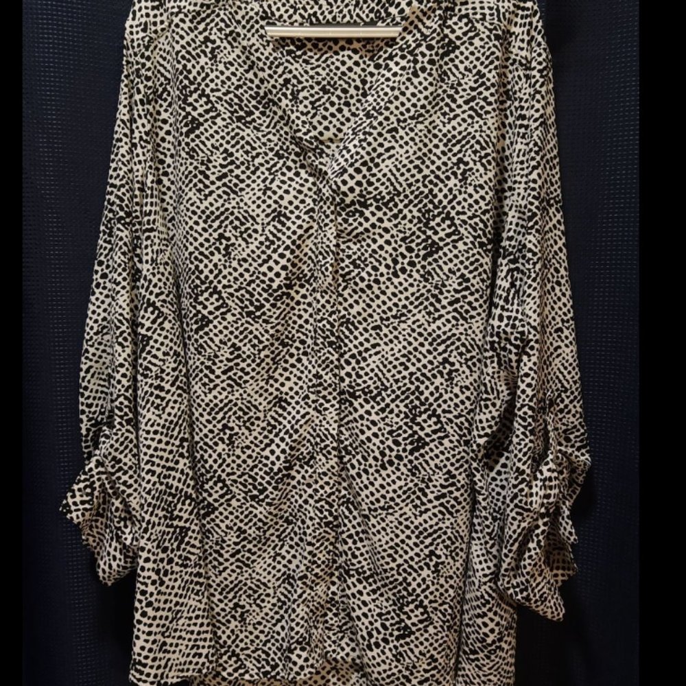 Women's Plus Size Roll Sleeve Blouse by Apt 9